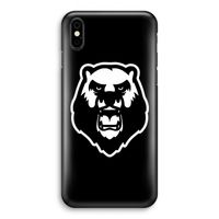 Angry Bear (black): iPhone X Volledig Geprint Hoesje