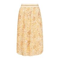 s.Oliver rok met all over print en glitters lichtgeel