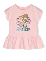 Moschino Kids robe Teddy Bear à volants - Rose