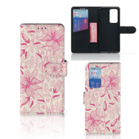 Huawei P40 Pro Hoesje Pink Flowers