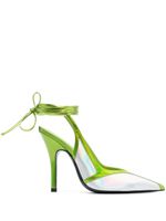 The Attico escarpins Venus en cuir 120 mm - Vert