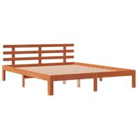 vidaXL Bedframe met hoofdbord massief grenenhout wasbruin 180x200 cm, bed, ledikant, massief houten bedframe, bedbodem, bed frame, slaapmeubel