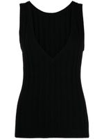 Cashmere In Love Mara V-back tank top - Noir