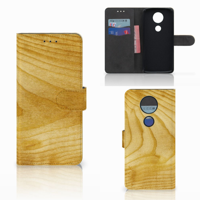 Motorola Moto E5 Plus Book Style Case Licht Hout