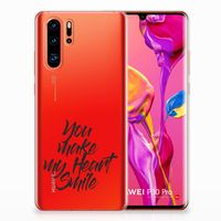 Huawei P30 Pro Siliconen hoesje met naam Heart Smile - thumbnail