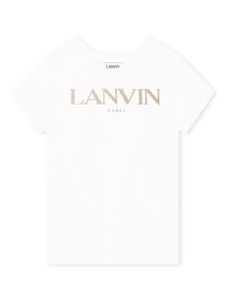 Lanvin Enfant t-shirt à logo imprimé - Blanc