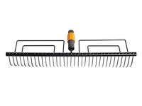 Fiskars Gazonhark, gereedschapskop, met 35 tanden, breedte: 57 cm, gehard staal, zwart, QuikFit, 1000656