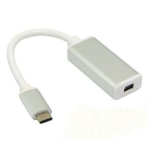 USB 3.1 USB-C Male to Mini Displayport Female Adapter, Silver 10cm