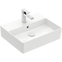 Villeroy & Boch Memento 2.0 wastafel onderzijde geslepen 50x42cm met overloop 1 kraangat wit 4A225G01 4A225G01 - thumbnail