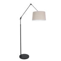 Steinhauer Verstelbare vloer schemerlamp Prestige Chic 35cm zwart met taupe 8185ZW - thumbnail