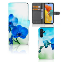 Samsung Galaxy M14 Hoesje Orchidee Blauw - Cadeau voor je Moeder