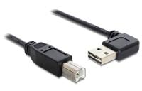 Delock 83375 Kabel EASY-USB 2.0 Type-A male haaks links/rechts > USB 2.0 Type-B male 2 m