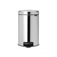 Brabantia newIcon pedaalemmer 12 liter met kunststof binnenemmer - Brilliant Steel - thumbnail