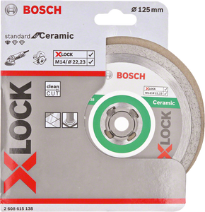 Bosch Accessoires X-LOCK Diamantschijf Standard for Ceramic 125 x 22,23 x 1,6 x 7 mm - 1 stuk(s) - 2608615138