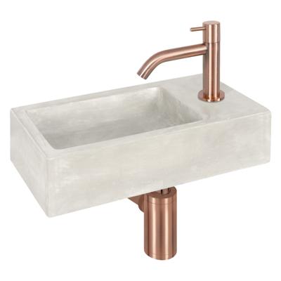 WC Fontein Ravo Gebogen Kraan | Fonteinset met Betonnen Wastafel Koperen Kraan WC Fontein Ravo Gebogen Kraan | Fonteinset met Betonnen Wastafel Koperen Kraan