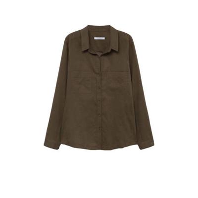 Violeta by Mango blouse kaki Violeta by Mango blouse kaki