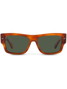 Dolce & Gabbana Eyewear lunettes de soleil rectangulaires à effet écailles de tortue - Marron