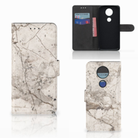 Motorola Moto E5 Plus Bookcase Marmer Beige