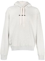 Jil Sander hoodie en coton à logo imprimé - Gris