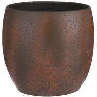 Mica Decorations Bloempot - roest/terracotta bruin - binnen - 31x33cm - thumbnail