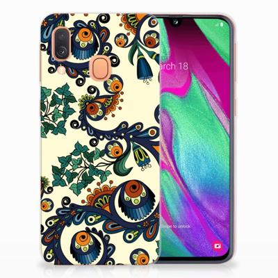 Siliconen Hoesje Samsung Galaxy A40 Barok Flower Siliconen Hoesje Samsung Galaxy A40 Barok Flower