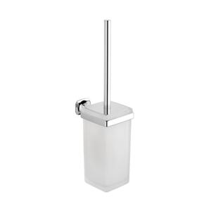 Toiletborstelhouder Sapho Aida Hangend 10.3x40.9 cm Chroom / Satijnglas Sapho