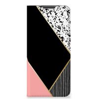 OPPO A54 5G | A74 5G | A93 5G Stand Case Zwart Roze Vormen