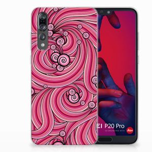 Huawei P20 Pro Hoesje maken Swirl Pink