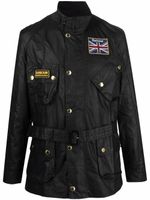 Barbour veste cirée International Union Jack - Noir - thumbnail