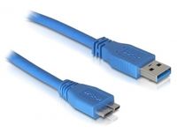 Delock 82531 Kabel USB 3.0 type-A male > USB 3.0 type Micro-B male 1 m blauw - thumbnail