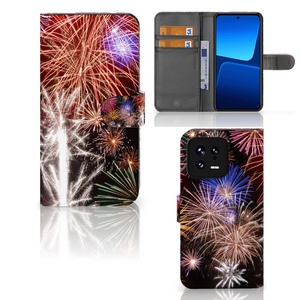 Xiaomi 13 Wallet Case met Pasjes Vuurwerk