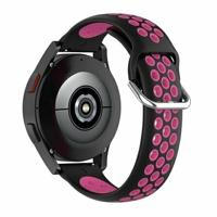 By Qubix - Siliconen sportbandje met gesp - Zwart + roze - Compatible met Xiaomi Redmi Watch 5 Active/Redmi Watch 5 Lite - Compatible Xiaomi bandje