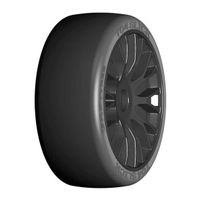 GRP GT T04 Slick - XM7 Medium hard - Mounted on New Flex Black Wheel - 1 Pair - thumbnail