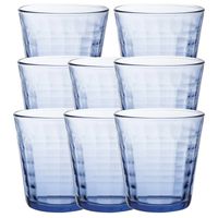 8x Drinkglazen/waterglazen blauw 275 ml Prisme - thumbnail