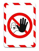 Tarifold 194973- Infokader Magneto Safety (A4, zelfklevend met magneetsluiting) 2 stuks, rood/wit