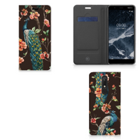 Nokia 5.1 (2018) Hoesje maken Pauw met Bloemen