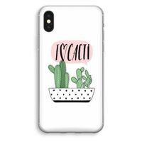 I love cacti: iPhone XS Transparant Hoesje - thumbnail