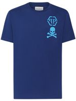 Philipp Plein t-shirt en coton à logo imprimé - Bleu