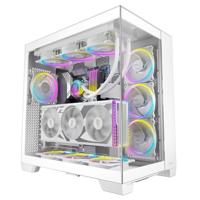 Antec C8 Wit, ventilatoren niet inbegrepen, RTX 40 compatibel, Dual-Chamber, gereedschapsloos ontwerp, Type-C, 360 mm radiatorondersteuning, naadloos gehard glas voor- en zijpanelen, High Airflow