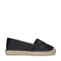 Manfield leren espadrilles zwart