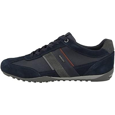 Geox heren U WELLS C Sneakers, blauw, 41 EU