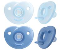 Set van 2 fopspenen voor pasgeborene van Philips AVENT Soothie C 1/2 ur lichtblauw + blauw - thumbnail