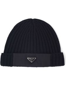 Prada bonnet Re-Nylon en maille - Noir