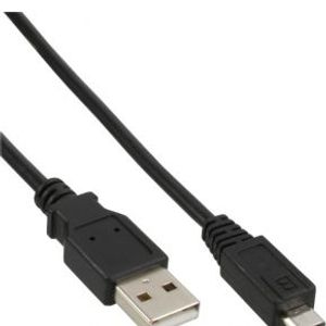 InLine 31710 1m USB A Micro-USB B Mannelijk Mannelijk Zwart USB-kabel