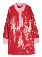 Nº21 Kids robe-pull à sequins - Rouge - thumbnail