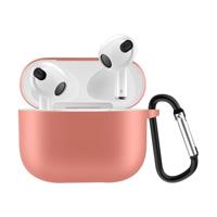 Lunso - Softcase cover hoes - Geschikt voor AirPods 3 - Oranje