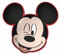 Disney kussen Mickey Mouse 35 cm polyester zwart/rood