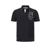 Jan Vanderstorm loose polo Plus Size VINNAN met printopdruk zwart
