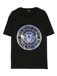 Balmain Kids t-shirt à logo imprimé - Noir