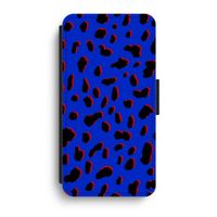 Blue Leopard: iPhone XR Flip Hoesje - thumbnail